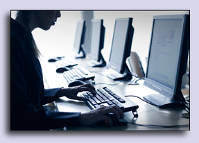 Person working on a computer